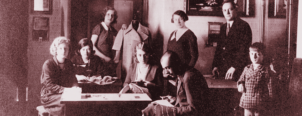Fotografija krojačkog salona Ivanuša u Varaždinu iz 1933.
